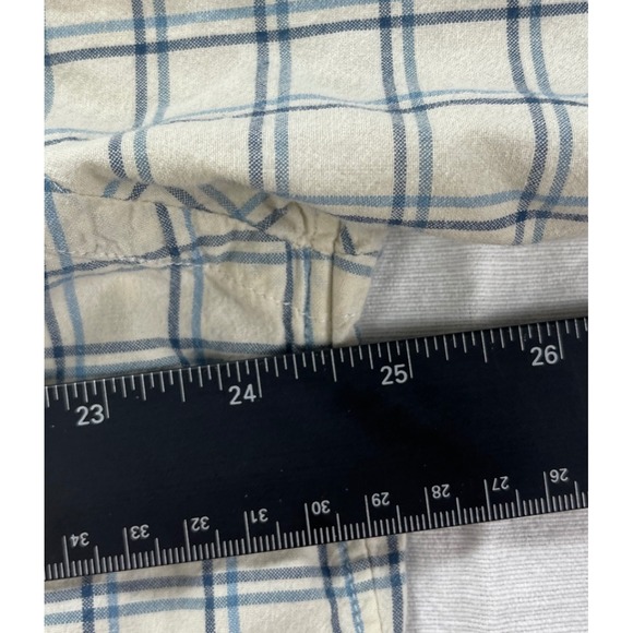 Vintage Polo Jeans Co Ralph Lauren Men's XL Windowpane Plaid Shirt Blue White - Picture 7 of 8